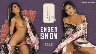 VRHUSH Ember Snow toys her tight Asian pussy