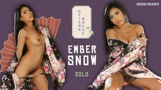 VRHUSH Ember Snow toys her tight Asian pussy