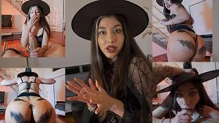 Hermanastra me desafía al reto de la calabaza tragona en HALLOWEEN