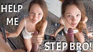 POV: I help my step sister to shoot a porn. Anal. Ass to Mouth. Huge Facial.