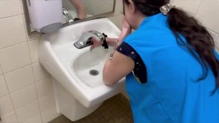 Getting fucked in the family bathroom at work